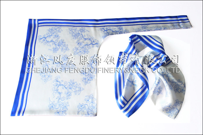 蕭山國際機(jī)場 真絲雙層刀型絲巾